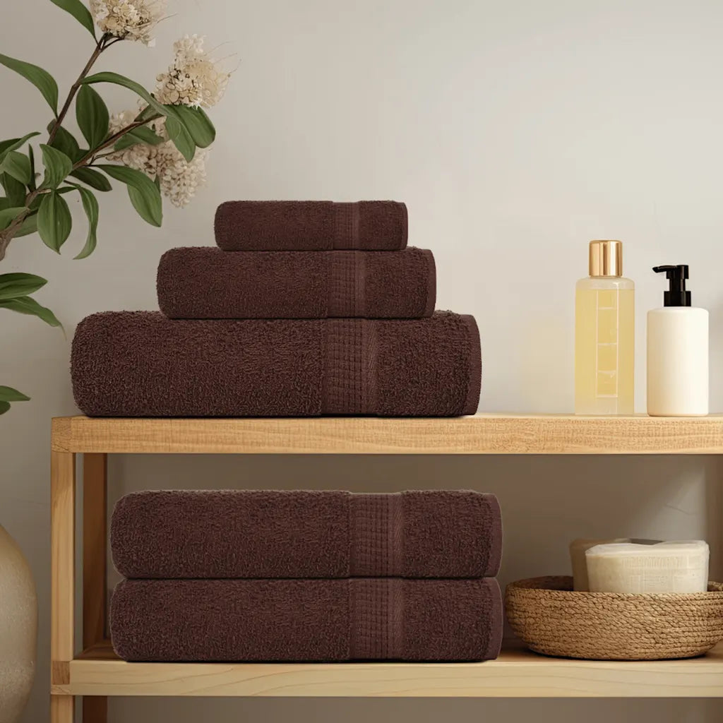 Toalhas de sauna FROGN 4 pcs 80x200 cm 360 g/m² castanho