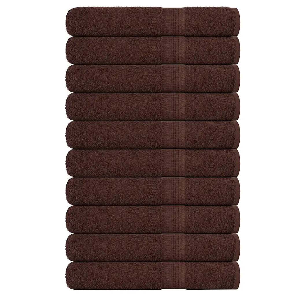 Toalhas de sauna FROGN 10 pcs 80x200 cm 360 g/m² castanho
