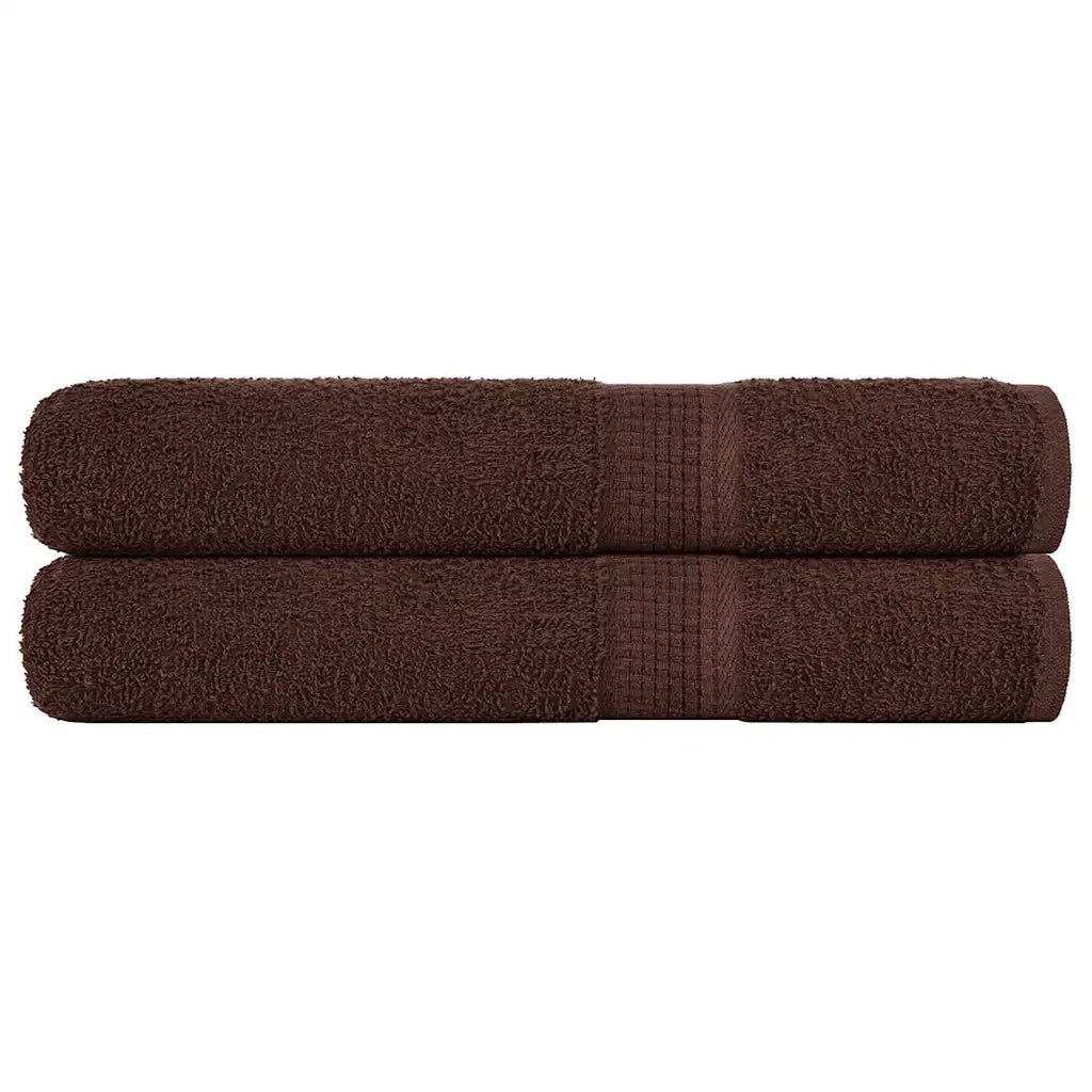 Toalhas FROGN 2 pcs 100x200 cm 360 g/m² castanho