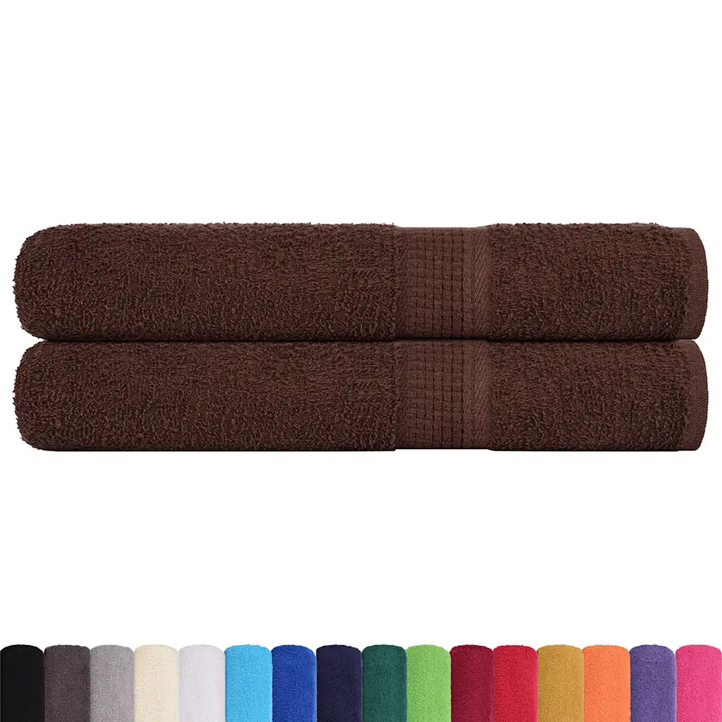 Toalhas FROGN 2 pcs 100x200 cm 360 g/m² castanho