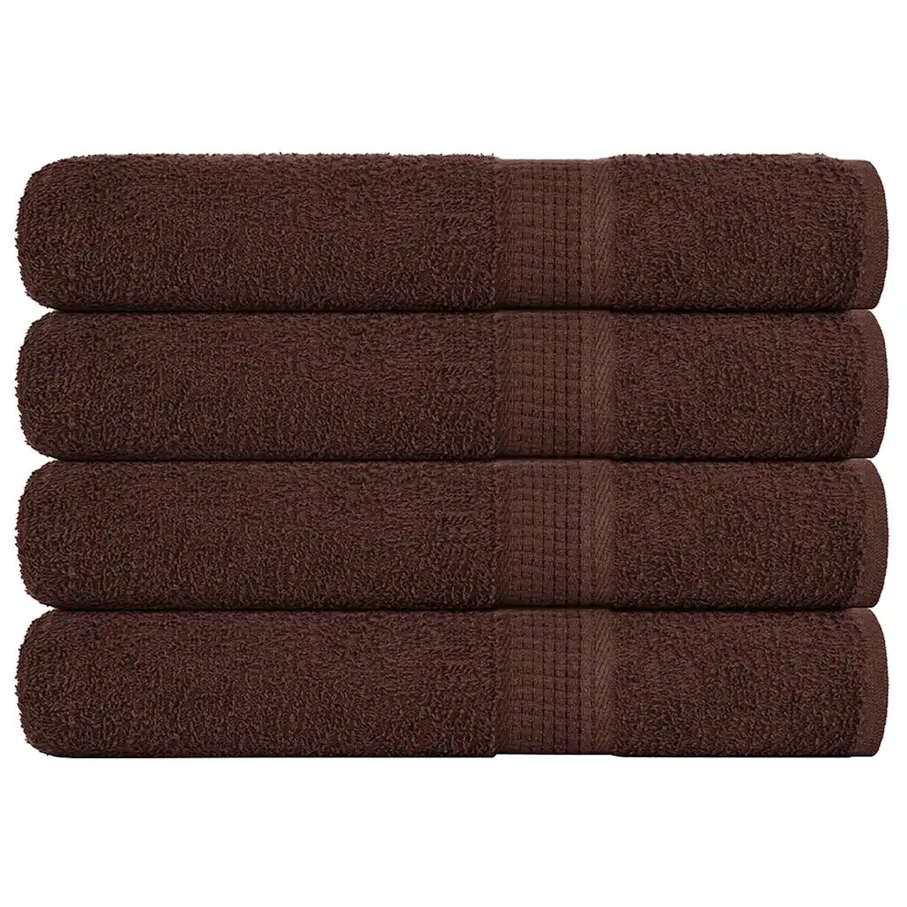 Toalhas FROGN 4 pcs 100x200 cm 360 g/m² castanho