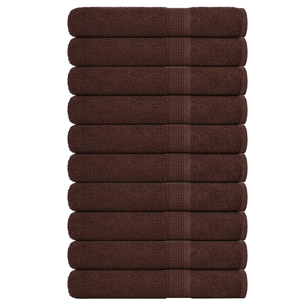 Toalhas FROGN 10 pcs 100x200 cm 360 g/m² castanho