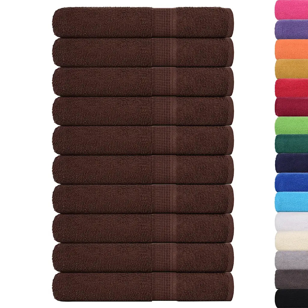 Toalhas FROGN 10 pcs 100x200 cm 360 g/m² castanho