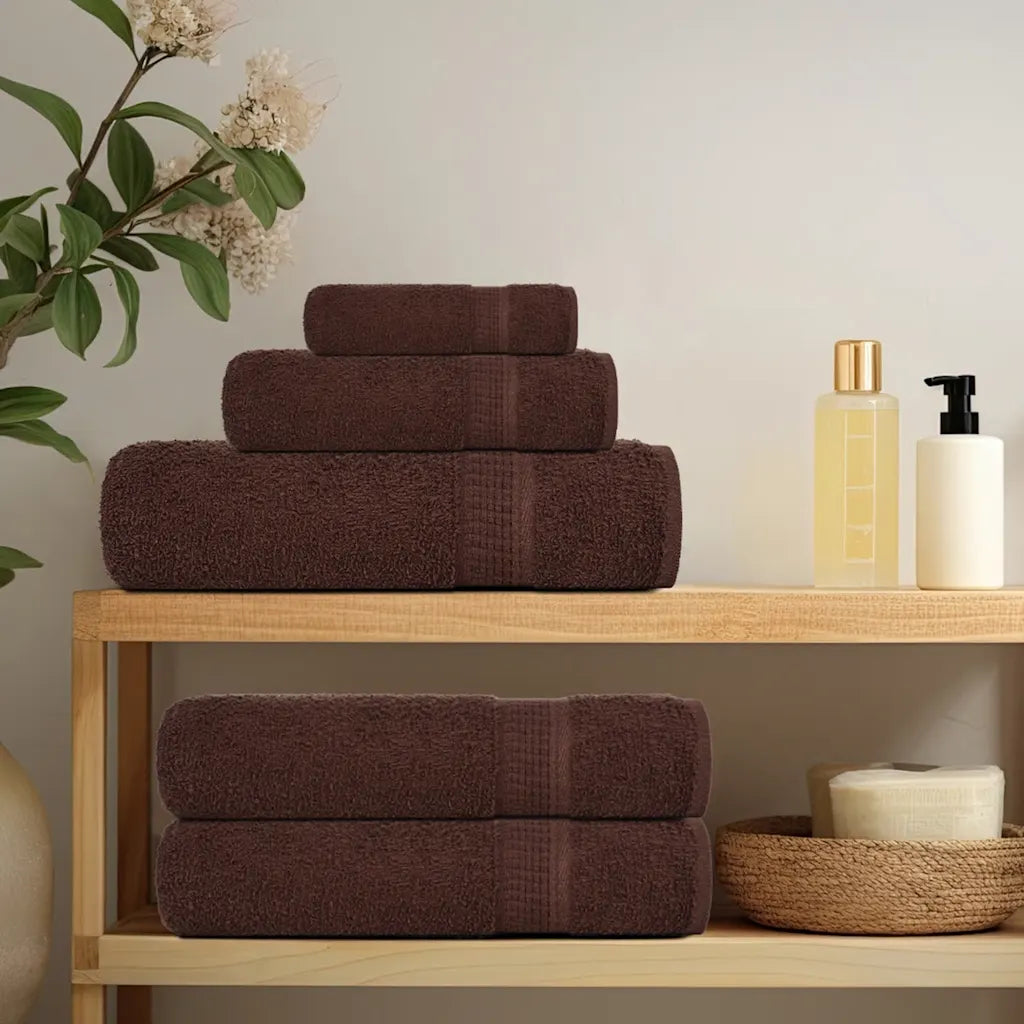 Toalhas FROGN 10 pcs 100x200 cm 360 g/m² castanho