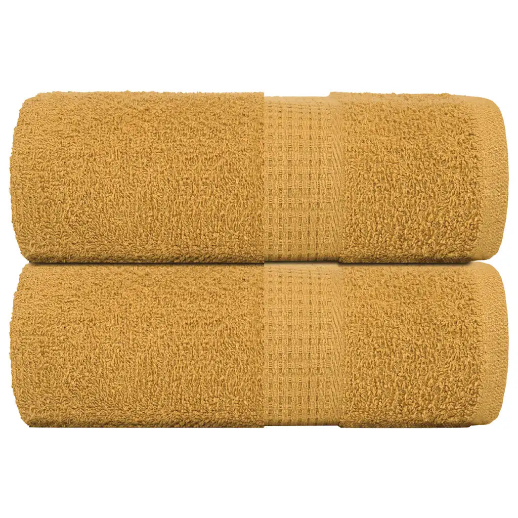 Toalhas de rosto FROGN 2 peças douradas 30x30 cm 360 g/m²