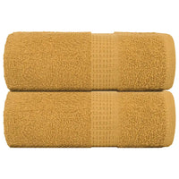 Toalhas de rosto FROGN 2 peças douradas 30x30 cm 360 g/m²