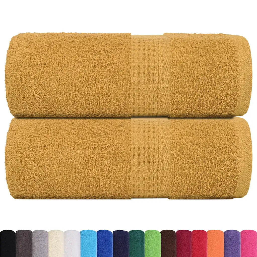Toalhas de rosto FROGN 2 peças douradas 30x30 cm 360 g/m²
