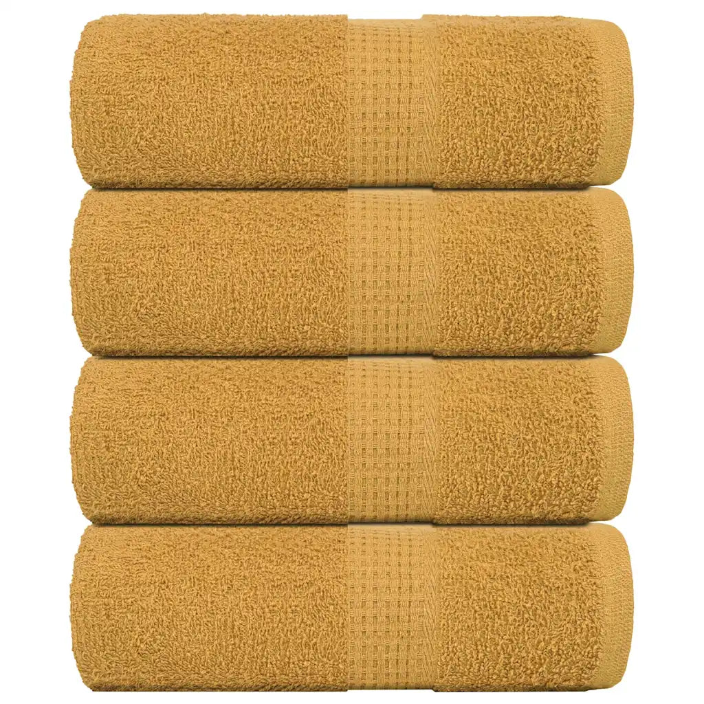 Toalhas de rosto FROGN 4 peças douradas 30x30 cm 360 g/m²