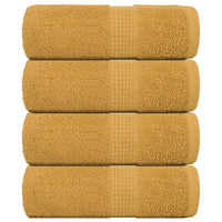 Toalhas de rosto FROGN 4 peças douradas 30x30 cm 360 g/m²