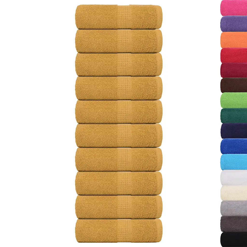 Toalhas de rosto FROGN 10 unidades douradas 30x30 cm 360 g/m²