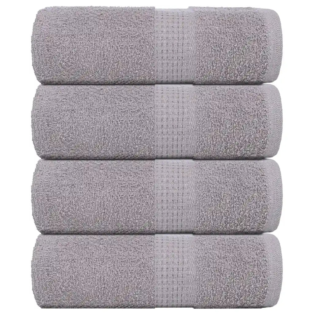 Toalhas de rosto FROGN 4 peças Cinza 30x30 cm 360 g/m²