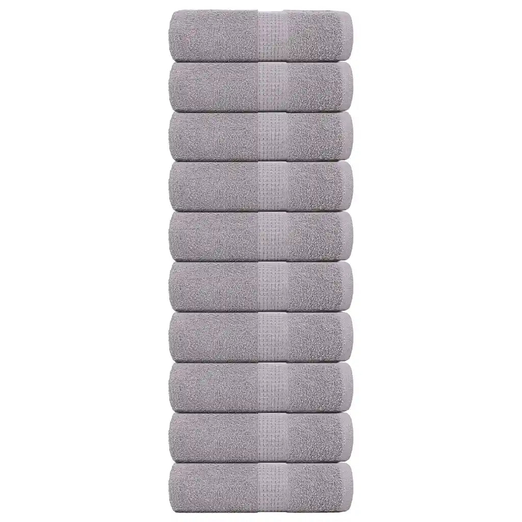 Toalhas de rosto FROGN 10 peças Cinza 30x30 cm 360 g/m²