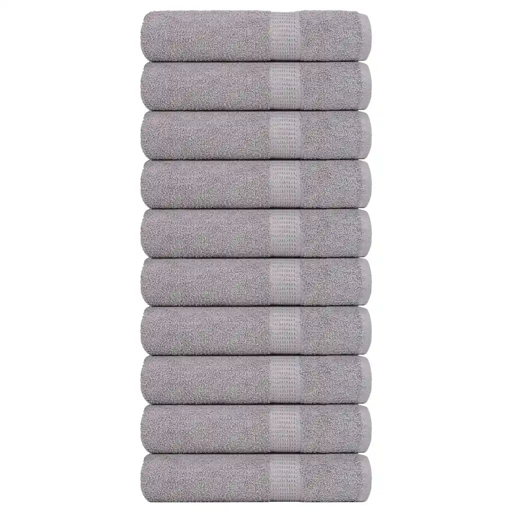 Toalhas de banho FROGN 10 pcs 70x140 cm 360 g/m² cinzento