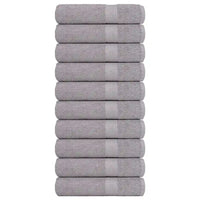 Toalhas de banho FROGN 10 pcs 70x140 cm 360 g/m² cinzento