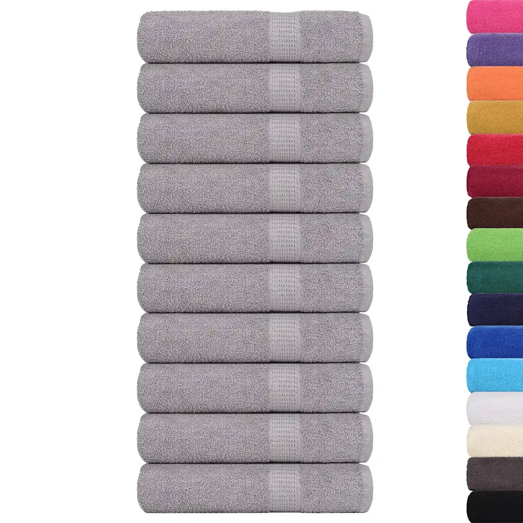 Toalhas de banho FROGN 10 pcs 70x140 cm 360 g/m² cinzento