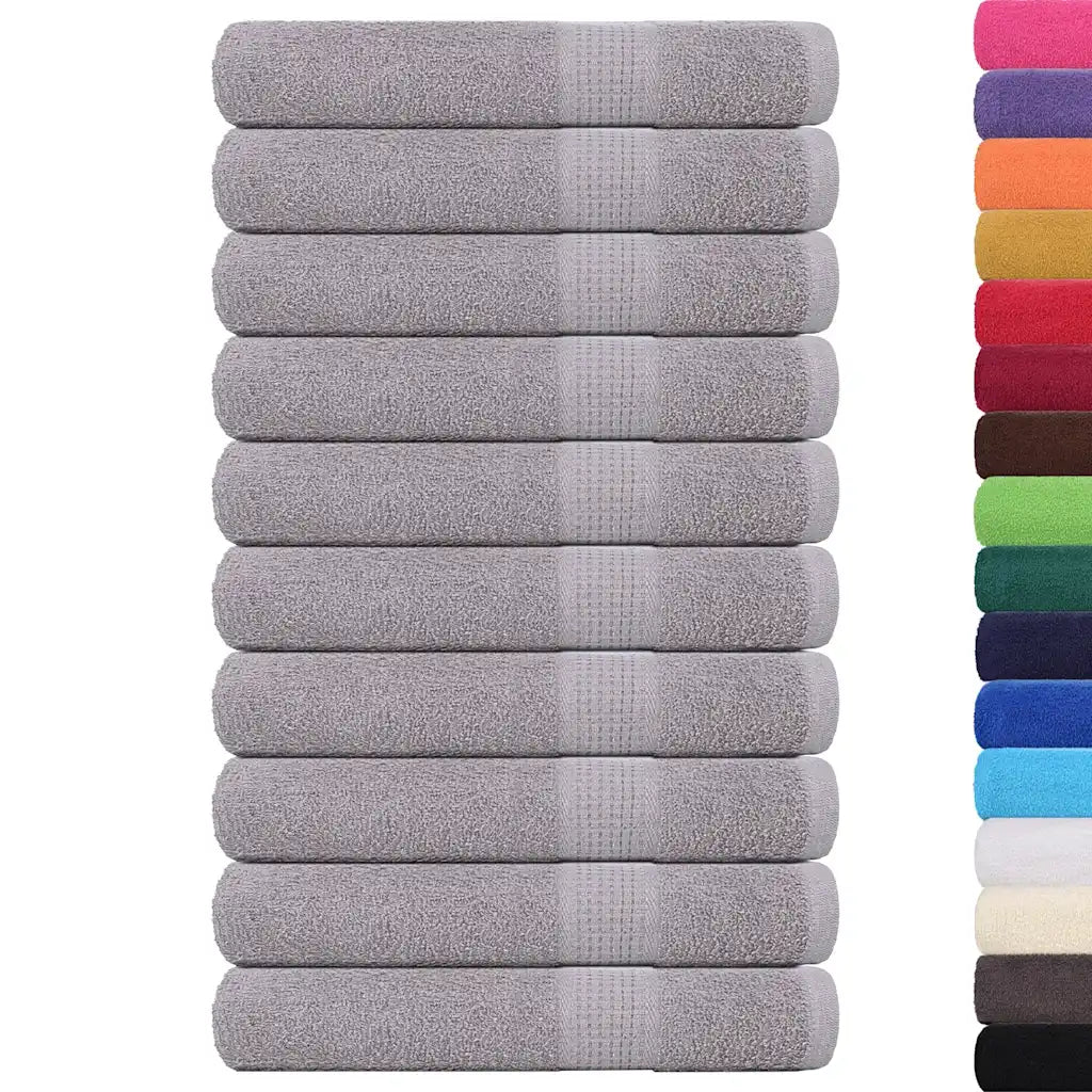 Toalhas FROGN 10 pcs 100x200 cm 360 g/m² cinzento