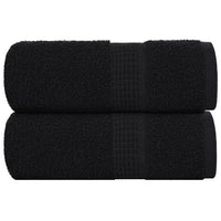 Toalhas de rosto FROGN 2 peças pretas 30x30 cm 360 g/m²