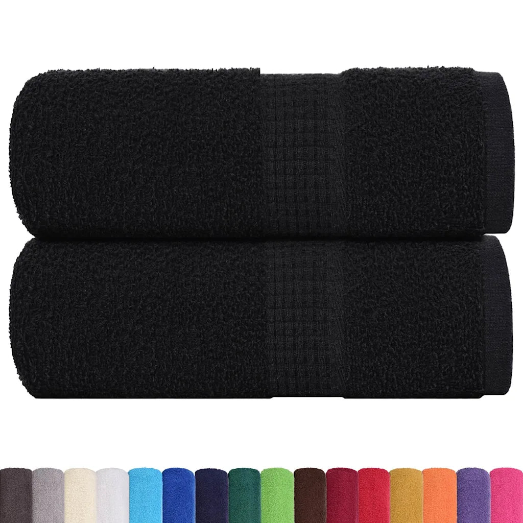 Toalhas de rosto FROGN 2 peças pretas 30x30 cm 360 g/m²