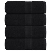 Toalhas de rosto FROGN 4 peças pretas 30x30 cm 360 g/m²