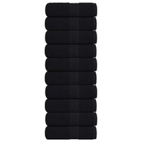 Toalhas de rosto FROGN 10 unidades pretas 30x30 cm 360 g/m²