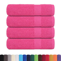 Toalhas de banho FROGN 4 pcs 70x140 cm 360 g/m² rosa