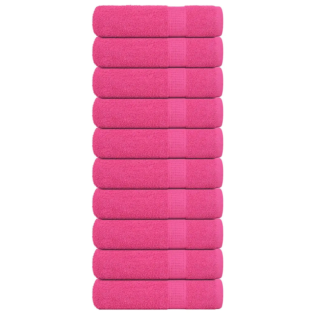 Toalhas de banho FROGN 10 pcs 70x140 cm 360 g/m² rosa