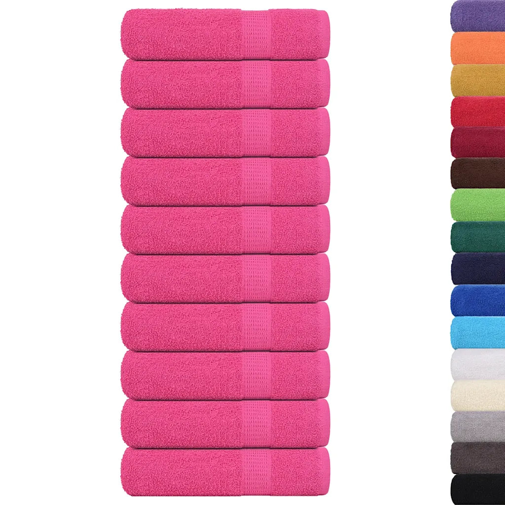 Toalhas de banho FROGN 10 pcs 70x140 cm 360 g/m² rosa