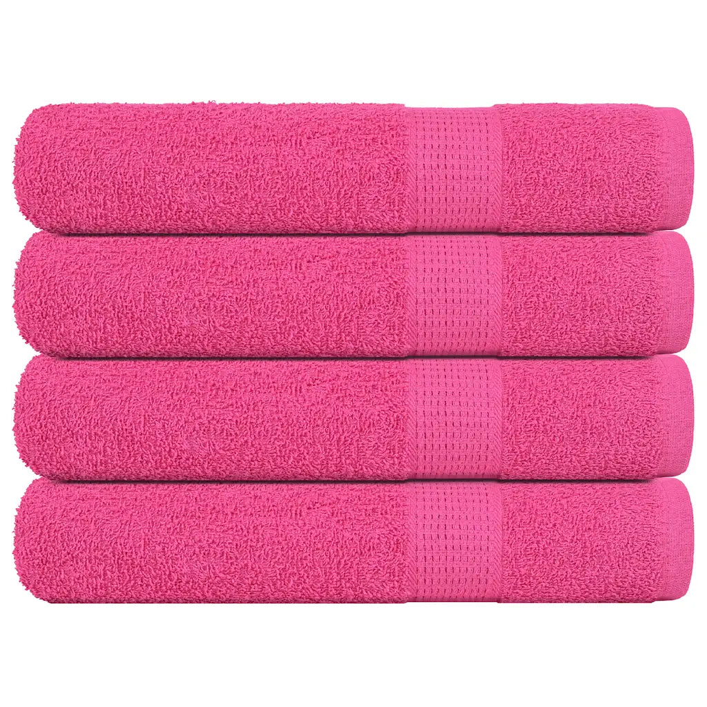 Toalhas FROGN 4 pcs 100x200 cm 360 g/m² rosa