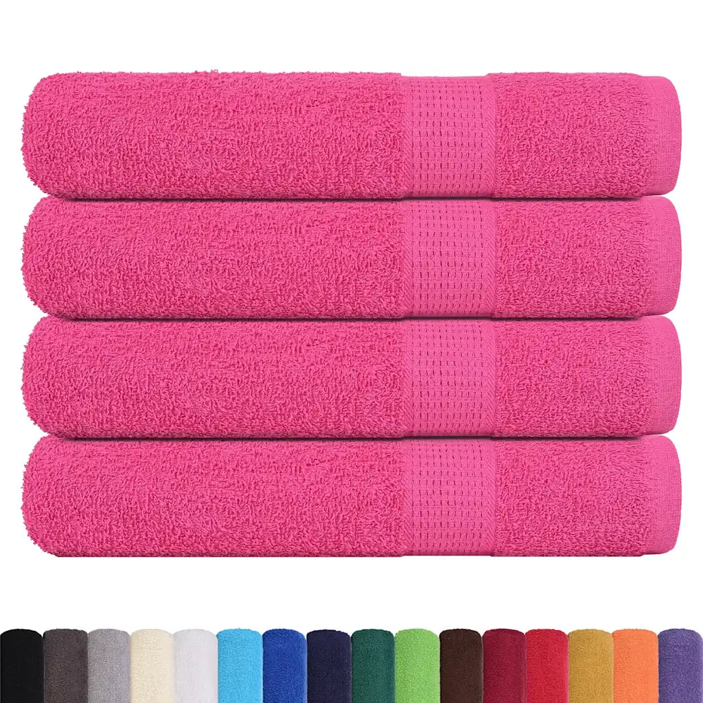 Toalhas FROGN 4 pcs 100x200 cm 360 g/m² rosa