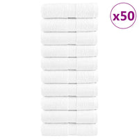 Toalhas de rosto premium SOLUND 50 unidades, brancas, 30x30 cm, 600 g/m²