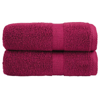 Toalhas de rosto premium SOLUND 2 peças Bordeaux 30x30 cm 600 g/m²