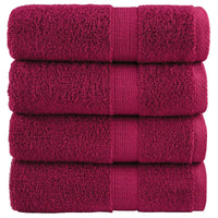 Toalhas de rosto premium SOLUND 4 peças Bordeaux 30x30 cm 600 g/m²