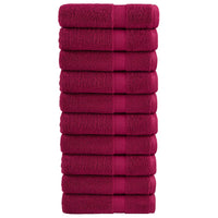 Toalhas de mãos premium SOLUND 10 pcs 50x100 cm 600 gsm bordô