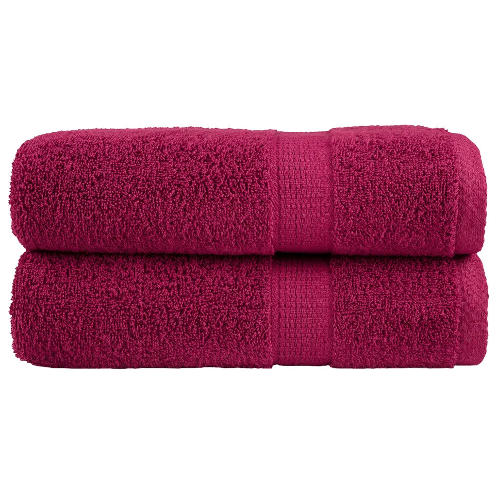 Toalhas de banho premium SOLUND 2 pcs 70x140 cm 600 gsm bordô