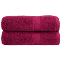 Toalhas de banho premium SOLUND 2 pcs 70x140 cm 600 gsm bordô