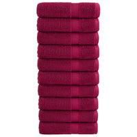Toalhas de banho premium SOLUND 10 pcs 70x140 cm 600 gsm bordô