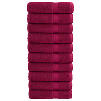 Toalhas de banho premium SOLUND 10pcs 100x150 cm 600 gsm bordô
