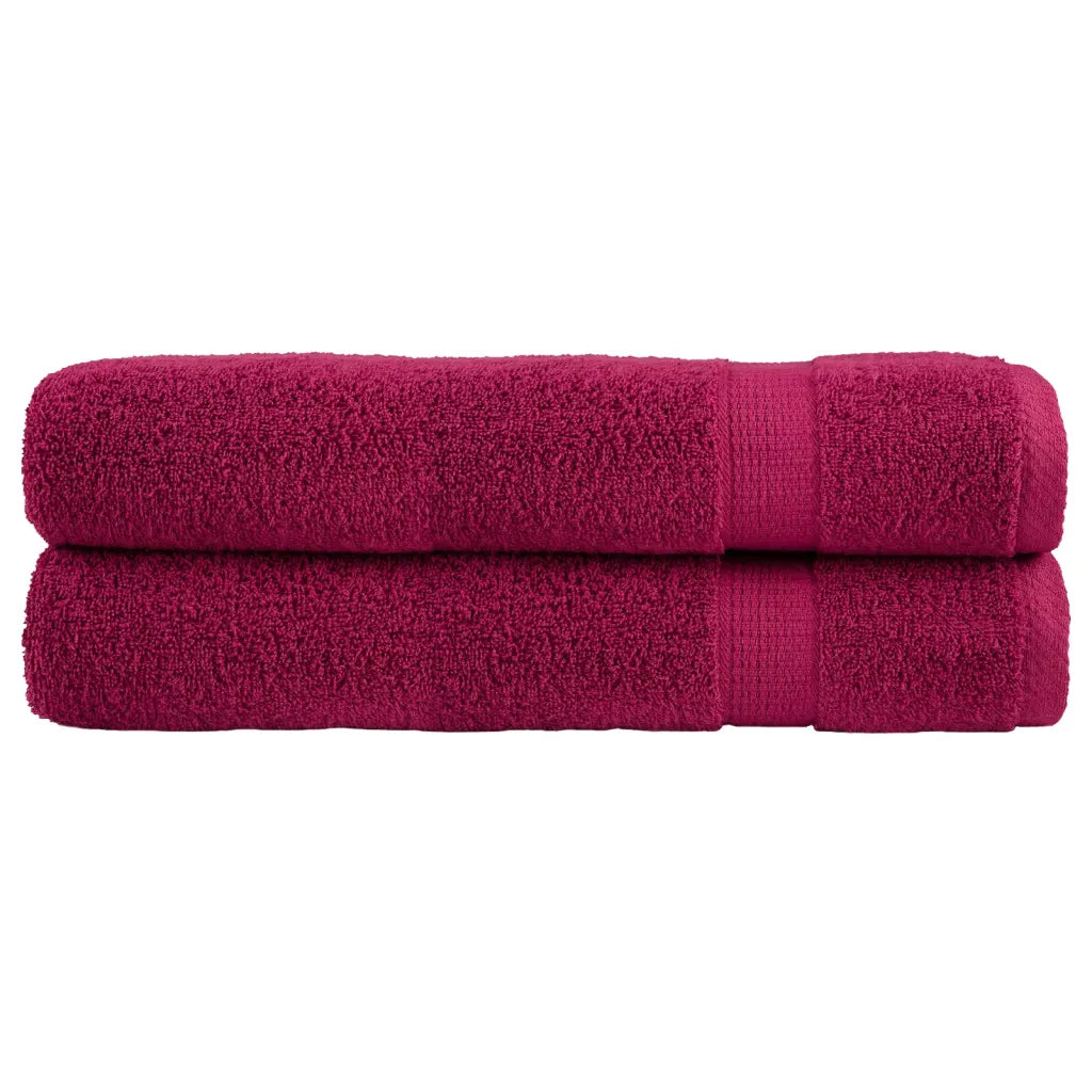 Toalhas premium SOLUND 2 pcs 100x200 cm 600 gsm bordô