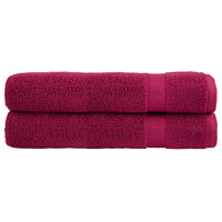 Toalhas premium SOLUND 2 pcs 100x200 cm 600 gsm bordô