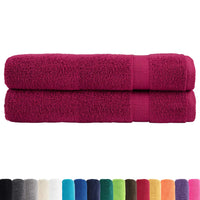 Toalhas premium SOLUND 2 pcs 100x200 cm 600 gsm bordô