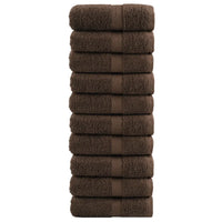 Toalhas de bidé premium SOLUND 10pcs 30x50 cm 600 gsm castanho