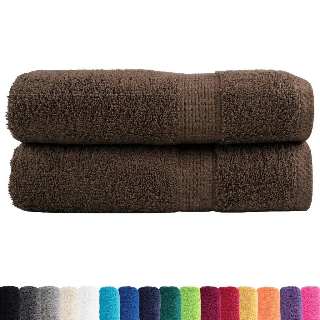 Toalhas de mãos premium SOLUND 2pcs 50x100 cm 600 gsm castanho