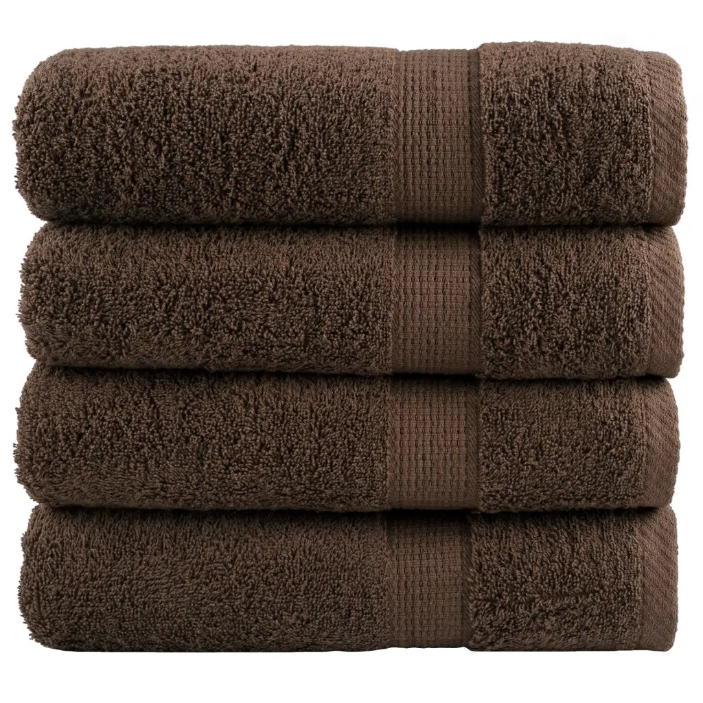 Toalhas de mãos premium SOLUND 4pcs 50x100 cm 600 gsm castanho