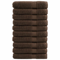 Toalhas premium SOLUND 10 pcs 100x200 cm 600 gsm castanho