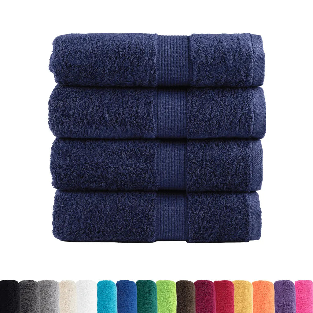 Toalhas de rosto premium SOLUND 4 unidades, -marinho, 30x30 cm, 600 g/m²