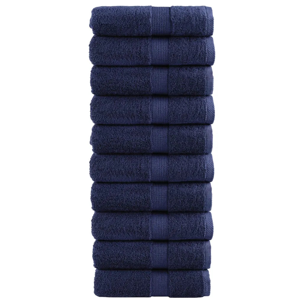 Toalhas de rosto premium SOLUND 10 unidades -marinho 30x30 cm 600 g/m²