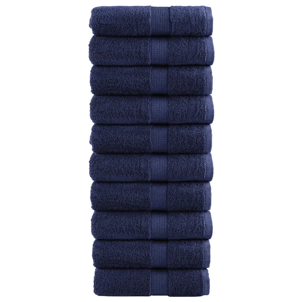 Toalhas bidé premium SOLUND 10pcs 30x50 cm 600gsm -marinho