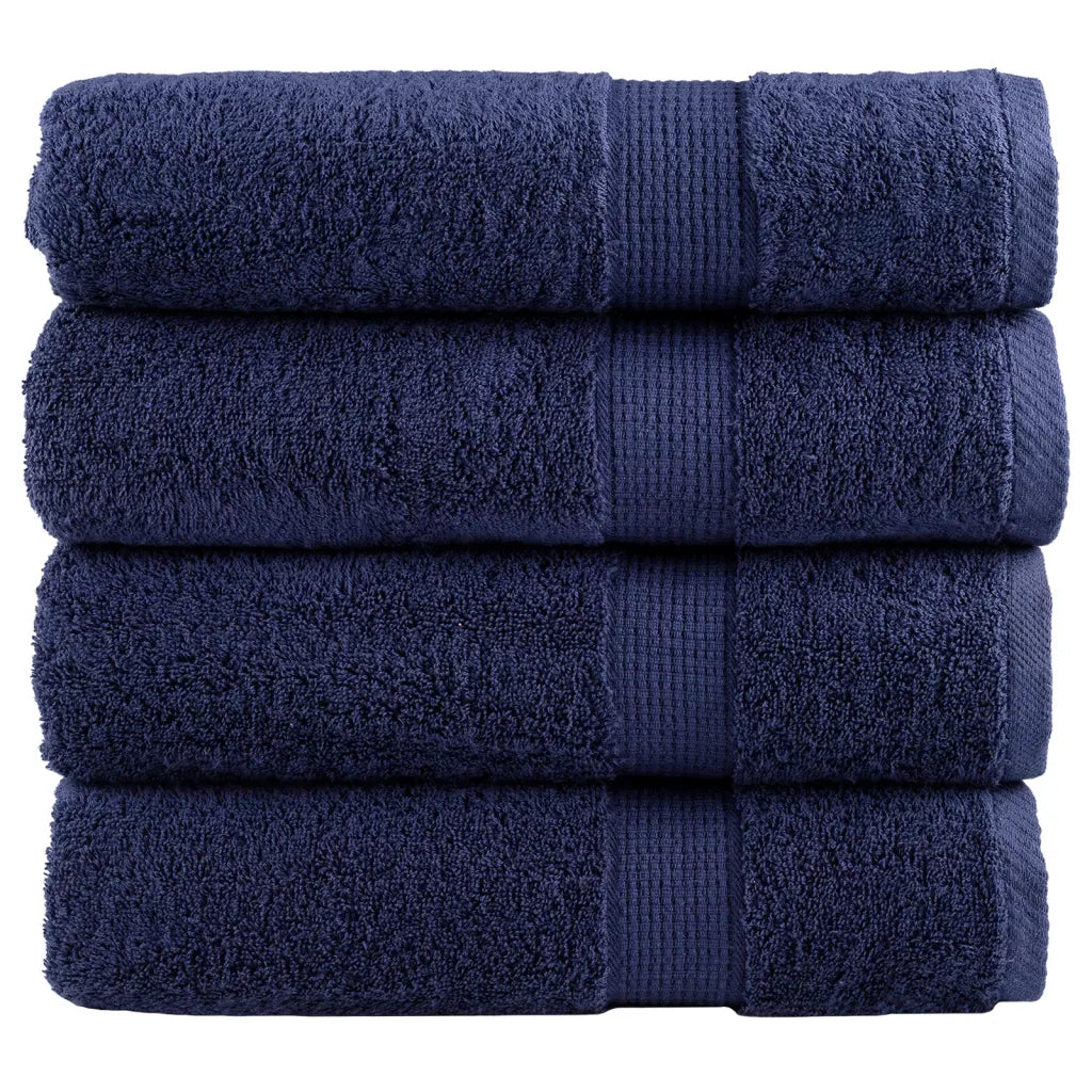 Toalhas mãos premium SOLUND 4pcs 50x100cm 600 gsm -marinho