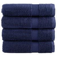 Toalhas mãos premium SOLUND 4pcs 50x100cm 600 gsm -marinho