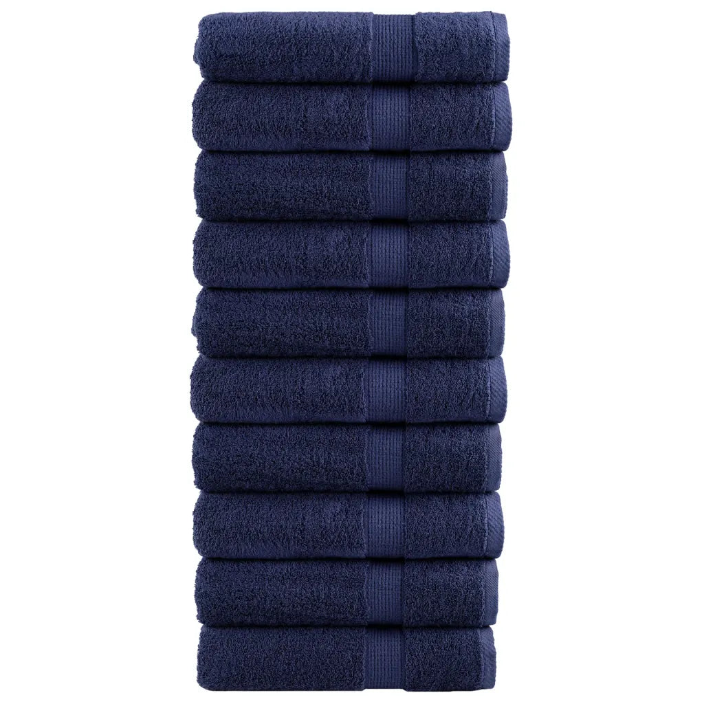 Toalhas banho premium SOLUND 10pcs 70x140cm 600gsm azulmarinho